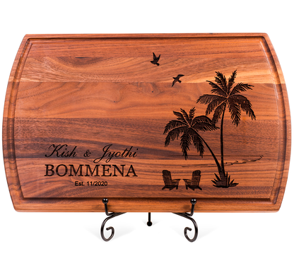 Personalized Wedding gift Cutting Board, Gift For Couple Cutting Board, Engagement Gift, Wedding Present, Personalized Cutting Board, Wedding Gift, Beach Hawaii