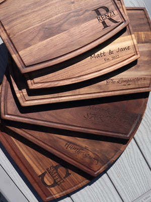Cutting Board, Wedding gift, Wood Cutting Board, Wedding Present, Personalized Cutting Board, Custom Board, Serving Board, Family Initial
