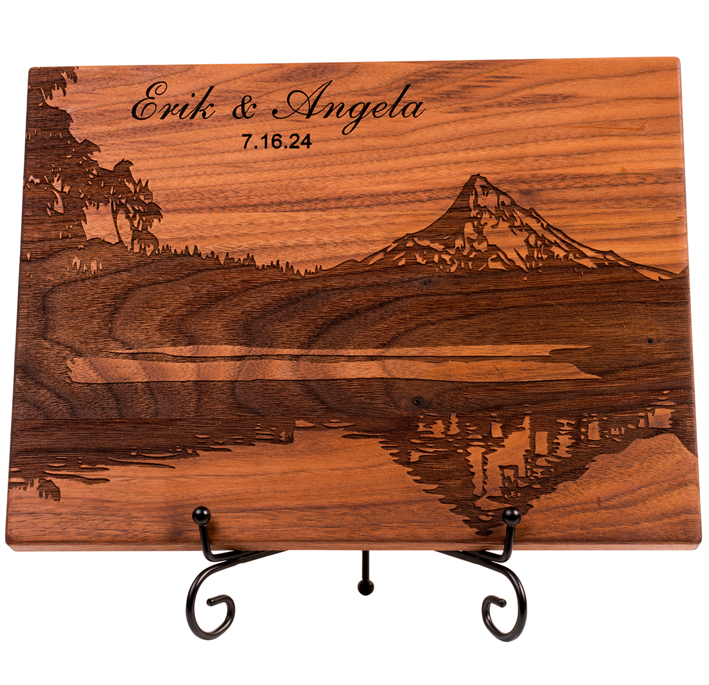 Personalized Wedding Gift Cutting Board, Wood Cutting Board, Wedding Present, Housewarming Gift, Anniversary Gift, Mountain Souvenir adventure