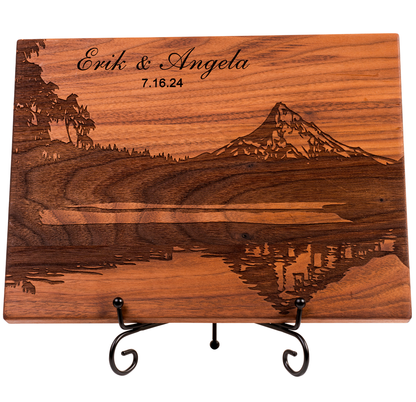Personalized Wedding Gift Cutting Board, Wood Cutting Board, Wedding Present, Housewarming Gift, Anniversary Gift, Mountain Souvenir adventure