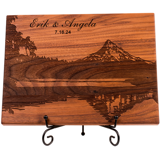 Personalized Wedding Gift Cutting Board, Wood Cutting Board, Wedding Present, Housewarming Gift, Anniversary Gift, Mountain Souvenir adventure