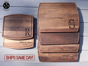 Cutting Board, Wedding gift, Wood Cutting Board, Wedding Present, Personalized Cutting Board, Custom Board, Serving Board, Family Initial