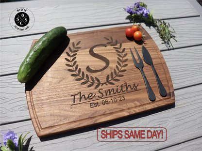 Board, Cutting Board, Wood Cutting Board, Wedding Present, Personalized Cutting Board, Wedding Gift, Custom Board, Cheese Board