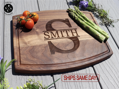 Personalized wood Board Cutting Board, Wedding and housewarming gift
