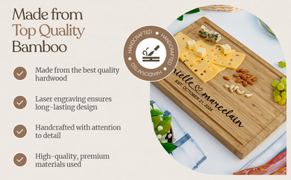 Personalized Bamboo Cutting Board - Engraved Cutting Board, Custom Cutting Board, Wedding Gift, Housewarming Gift, Anniversary Gift, Closing Gift P (Copy)