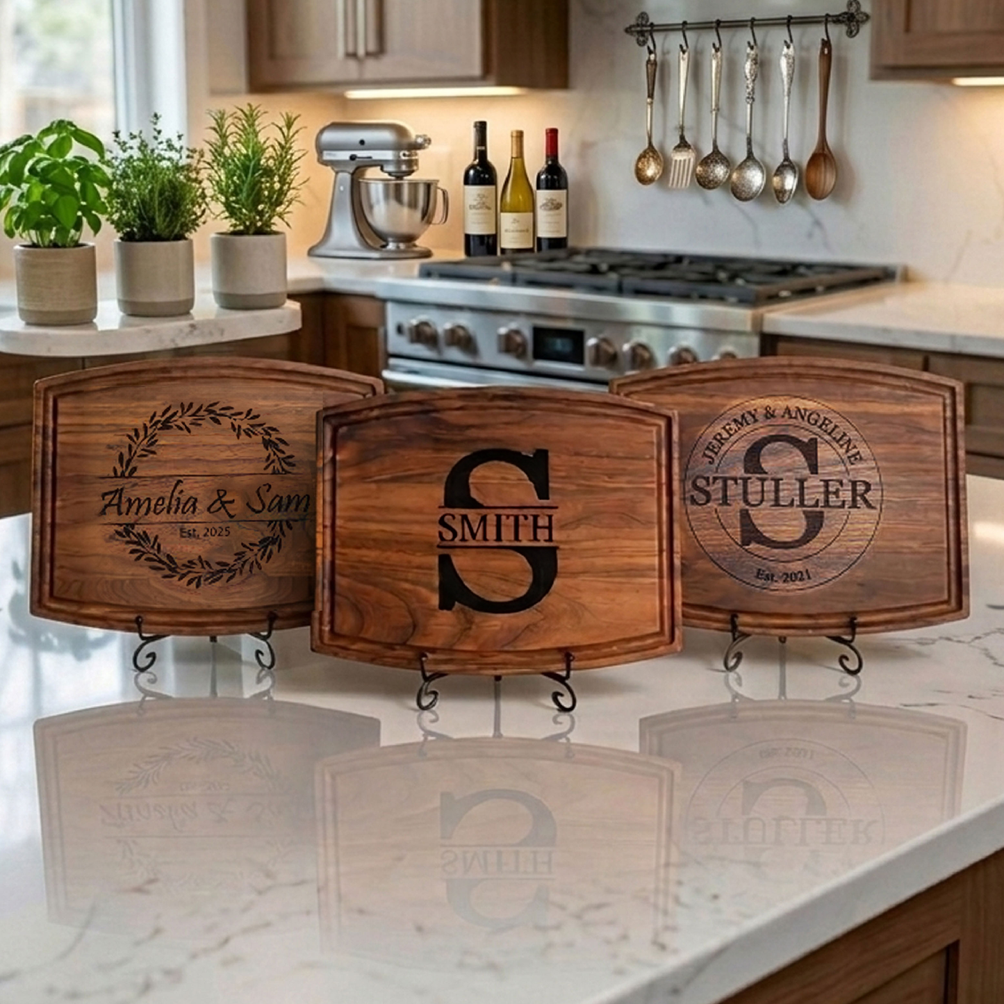 Cutting Board, Wedding gift, Wood Cutting Board, Wedding Present, Personalized Cutting Board, Custom Board, Serving Board, Family Initial