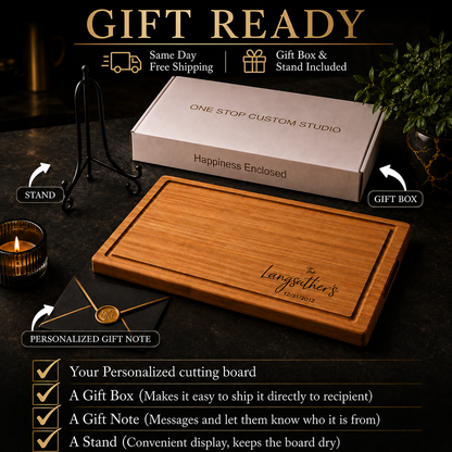Bamboo Personalized Cutting Board - Engraved Cutting Board, Custom Cutting Board, Wedding Gift, Housewarming Gift, Anniversary Gift, Closing Gift P (Copy)