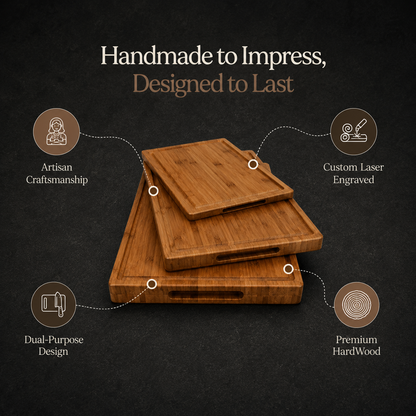 Bamboo Personalized Cutting Board - Engraved Cutting Board, Custom Cutting Board, Wedding Gift, Housewarming Gift, Anniversary Gift, Closing Gift P (Copy)