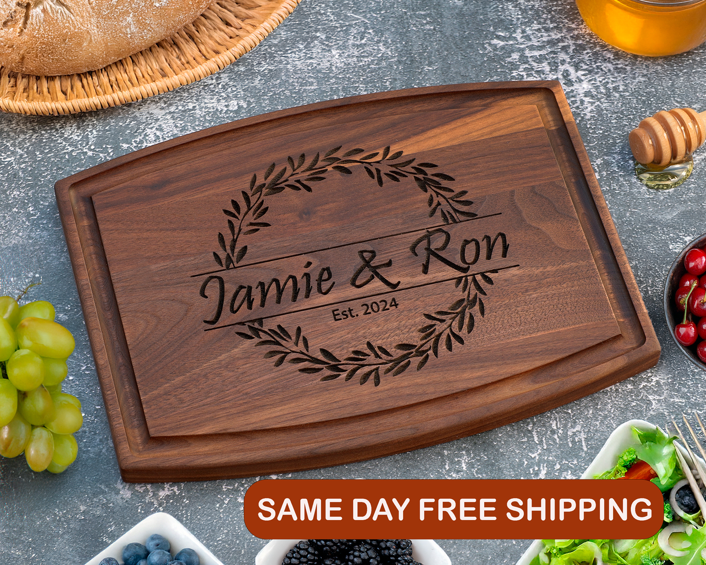 Personalized Cutting Board - Custom Cutting Board, Engraved Cutting Board, Wedding Gift, Housewarming Gift, Anniversary Gift