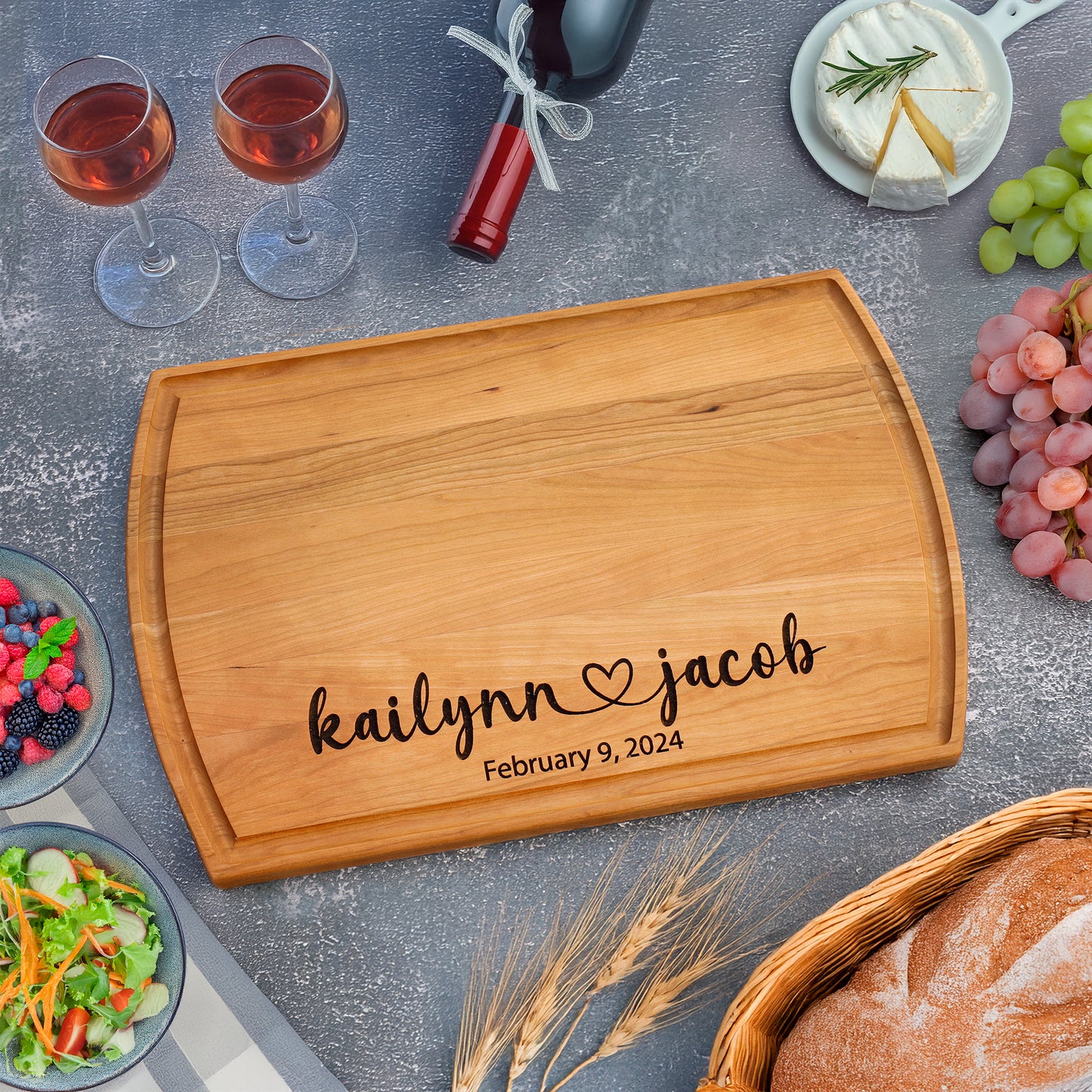Personalized Gift For Couple Cutting Board - Engraved Cutting Board, Custom Cutting Board, Wedding Gift, Closing Gift, Housewarming Gift, Anniversary