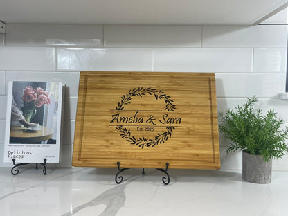 Personalized Bamboo Cutting Board - Engraved Cutting Board, Custom Cutting Board, Wedding Gift, Housewarming Gift, Anniversary Gift, Closing Gift P (Copy)