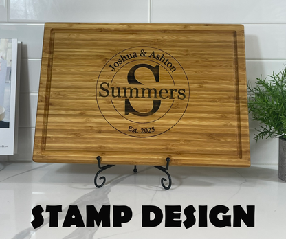 Personalized Bamboo Cutting Board - Engraved Cutting Board, Custom Cutting Board, Wedding Gift, Housewarming Gift, Anniversary Gift, Closing Gift P (Copy)