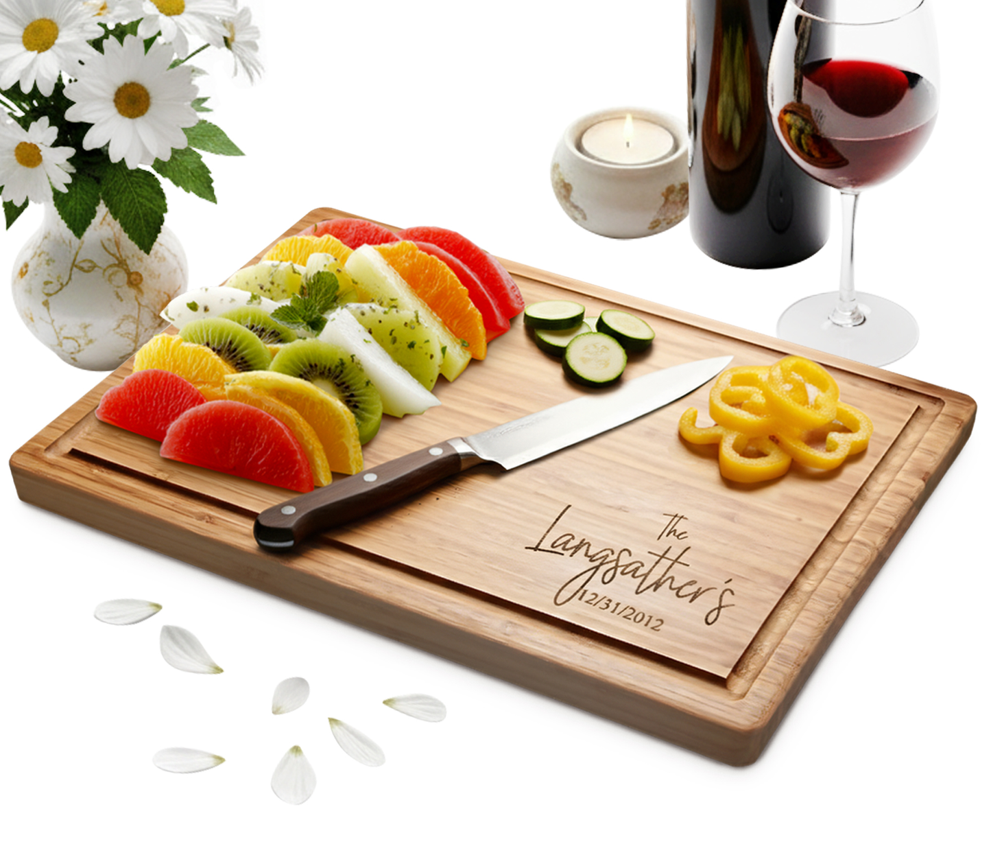 Personalized Bamboo Cutting Board - Engraved Cutting Board, Custom Cutting Board, Wedding Gift, Housewarming Gift, Anniversary Gift, Closing Gift P
