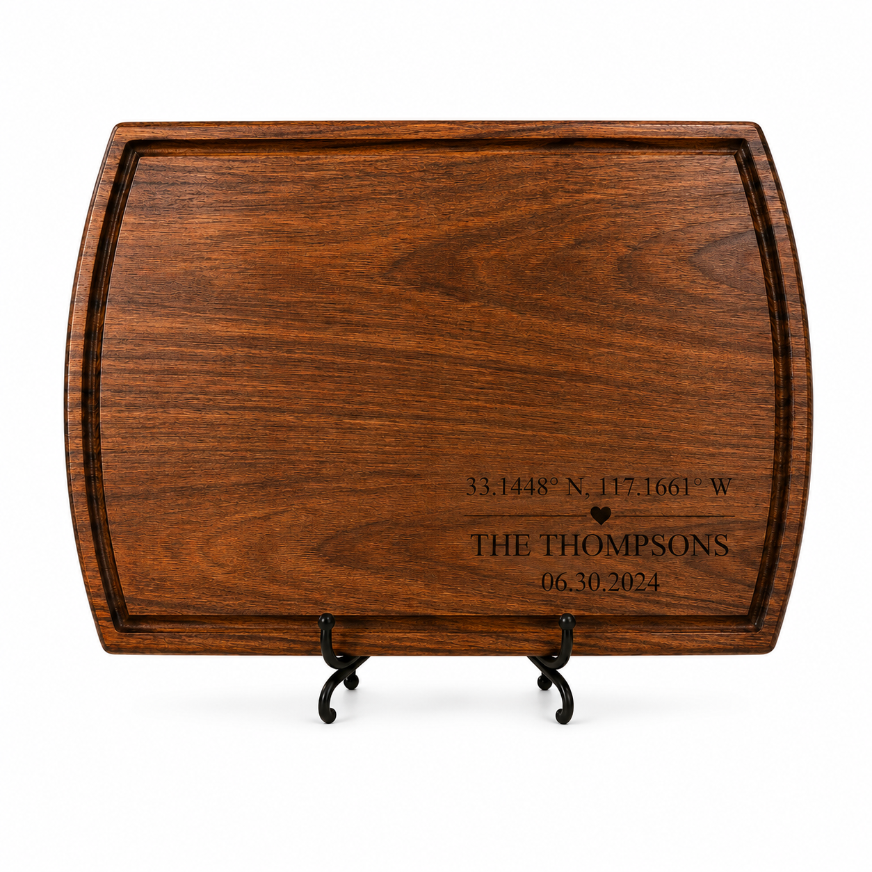 The Coordinates: Personalized Couple Cutting Board – Custom Engraved Gift