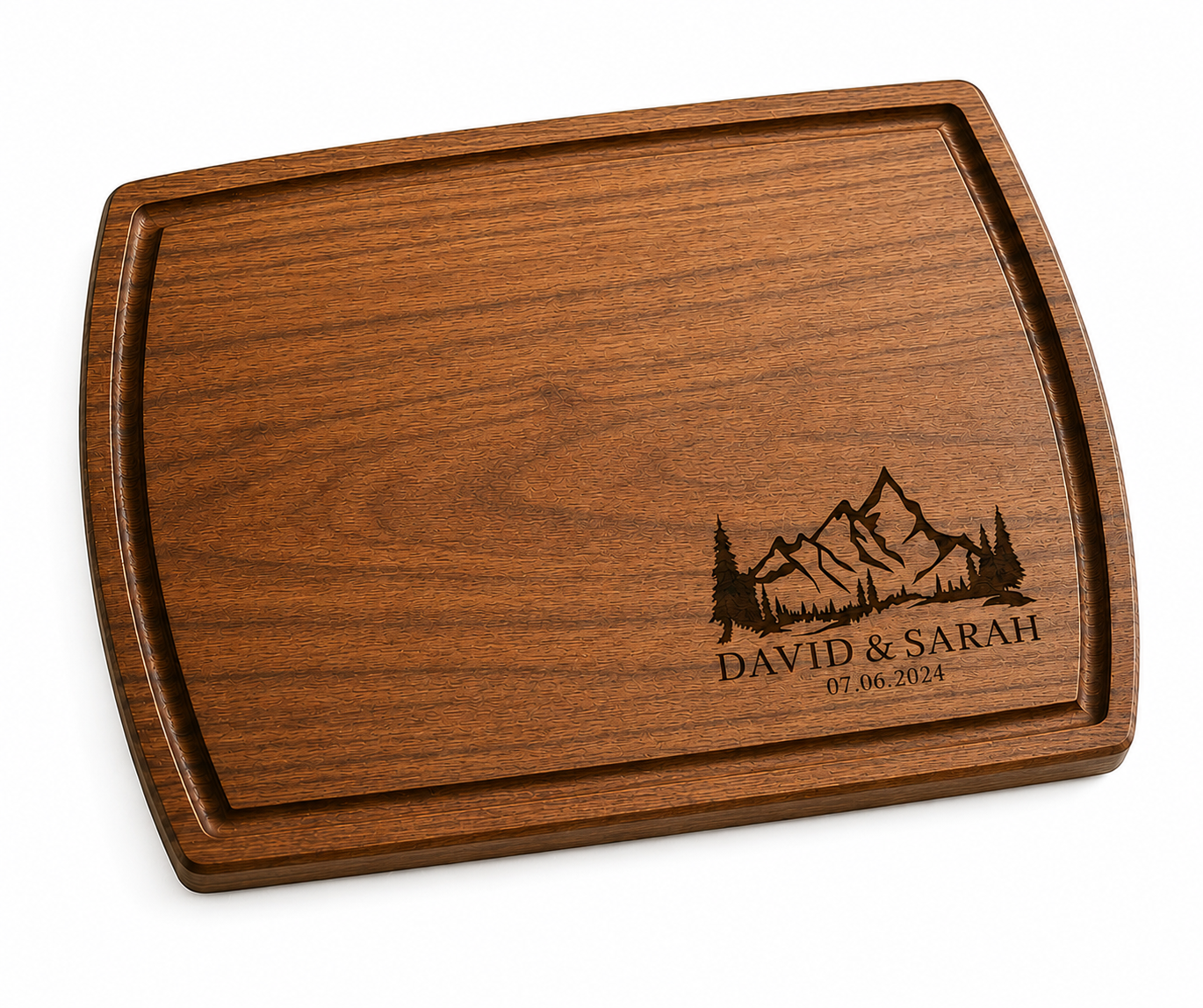 The mountain: Personalized Wood Cutting Board – Unique Anniversary Gift