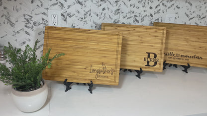 Personalized Bamboo Cutting Board - Engraved Cutting Board, Custom Cutting Board, Wedding Gift, Housewarming Gift, Anniversary Gift, Closing Gift P (Copy)