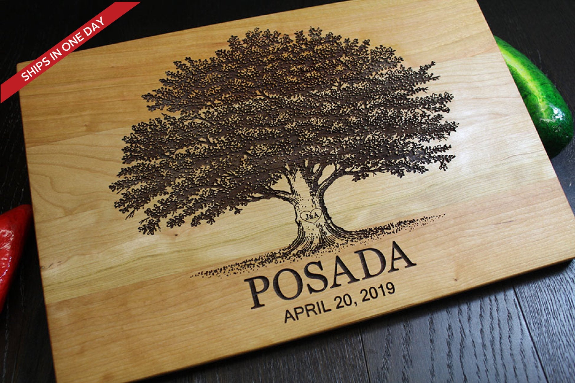 Personalized Cutting Board - Engraved Cutting Board, Custom Cutting Board, Wedding Gift, Closing Gift. Housewarming Gift, Anniversary Gift 2