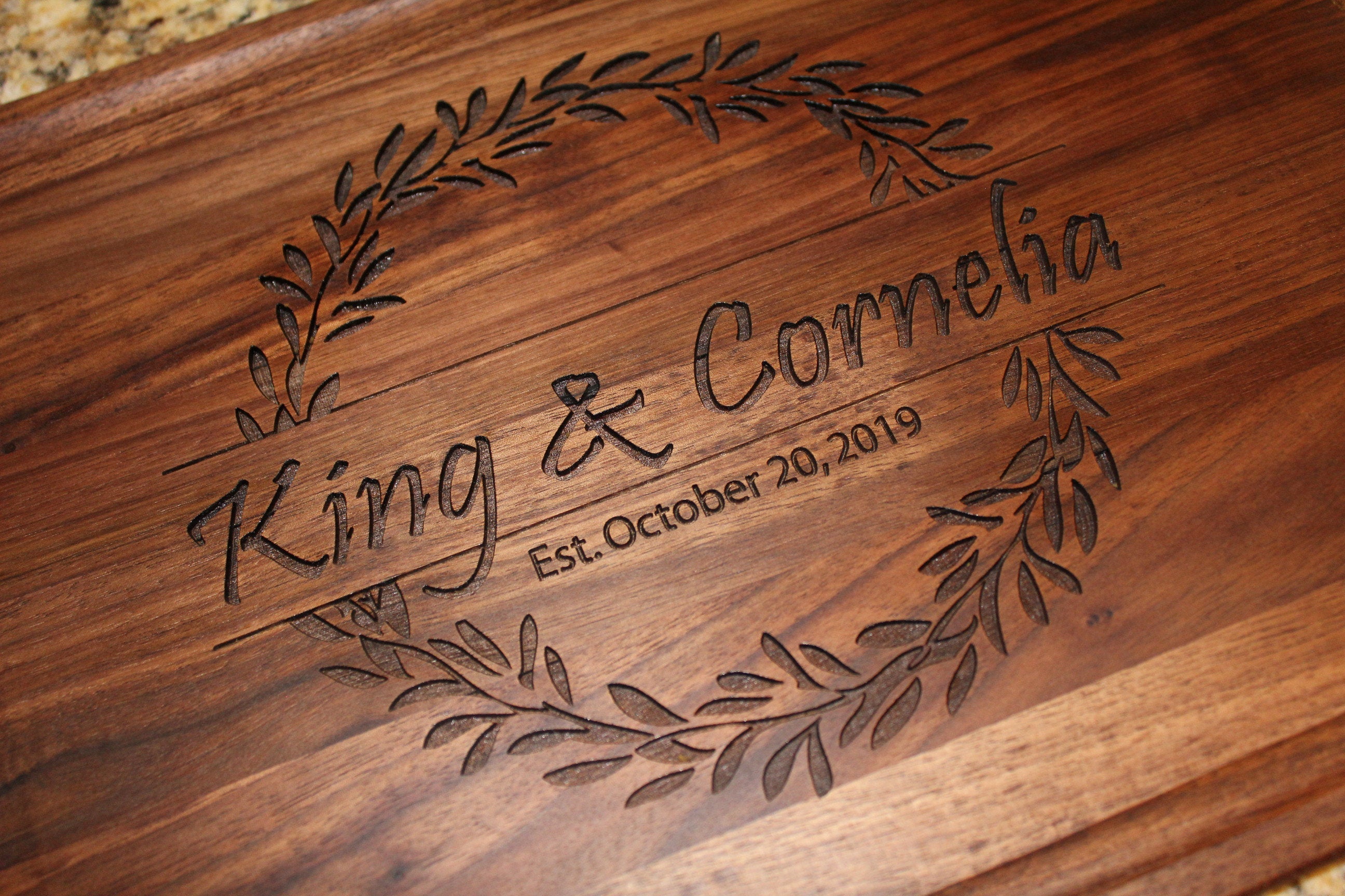 Wood Cutting Board. Last Name Custom. Housewarming. Wedding Gift